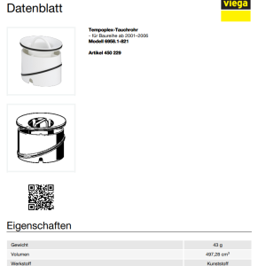 VIEGA TAUCHROHR KUNSTSTOFF WEISS AB BJ. 2001