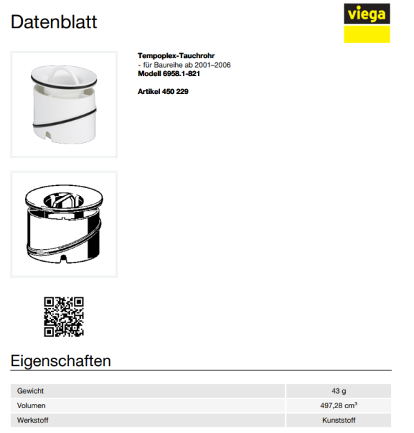 VIEGA TAUCHROHR KUNSTSTOFF WEISS AB BJ. 2001